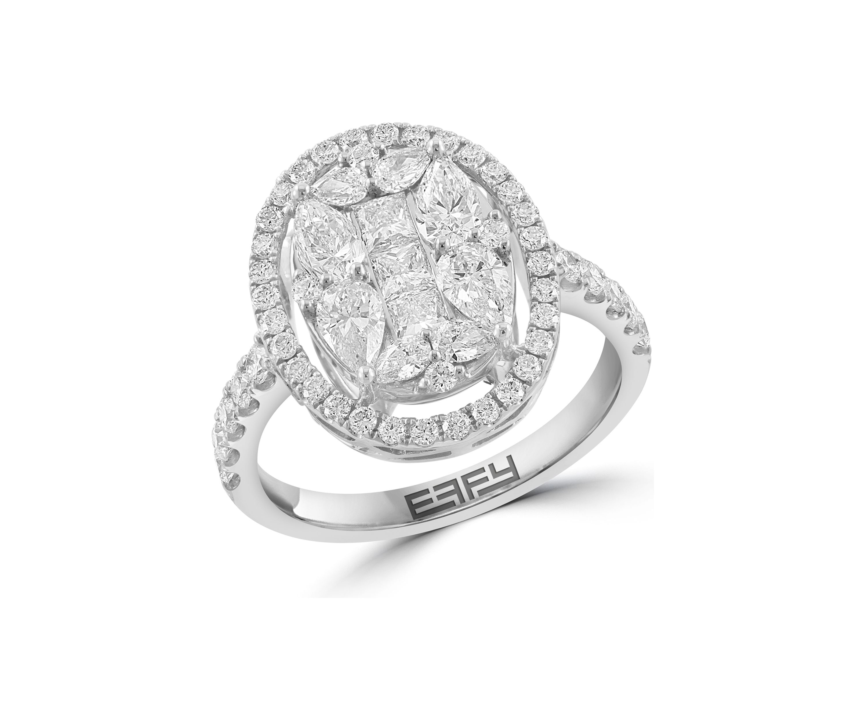 2.07 ct. t.w. Lab Grown Diamond Oval Ring in 14K White Gold