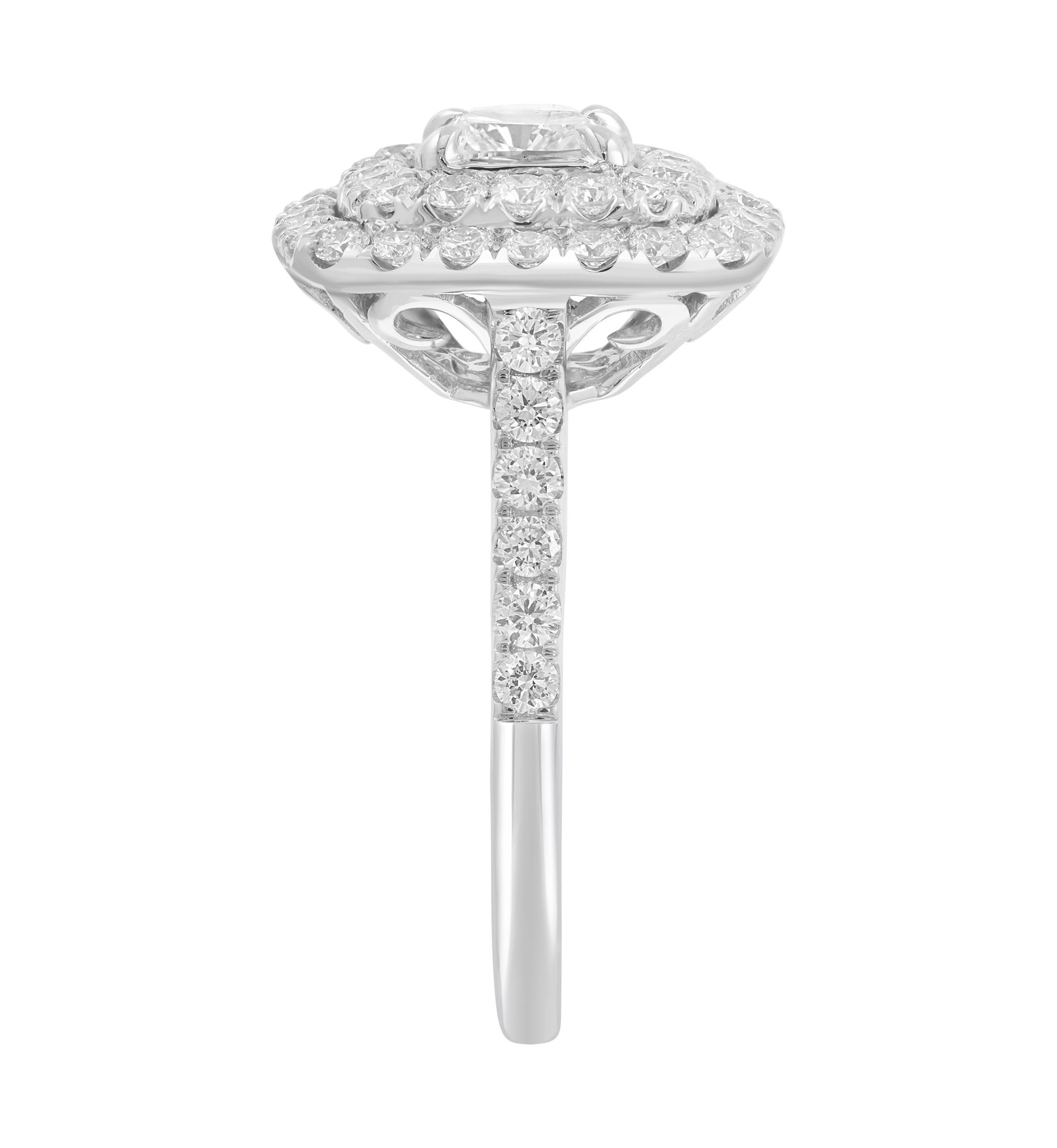 1.49 ct. t.w. Lab-Grown Diamond Ring in 14K White Gold 