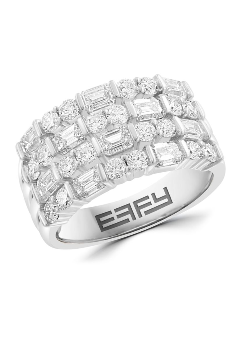 14K White Gold Lab Grown Diamond Ring 