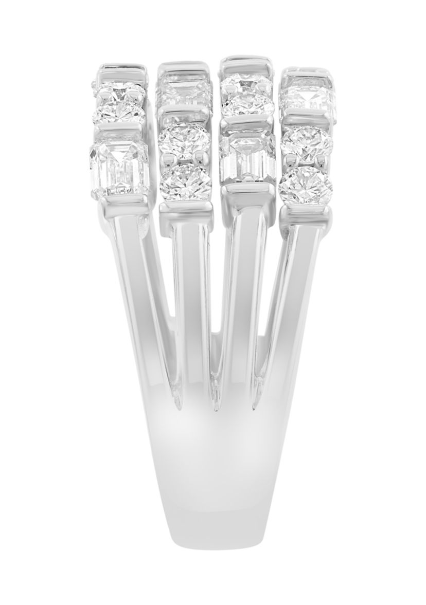 14K White Gold Lab Grown Diamond Ring 