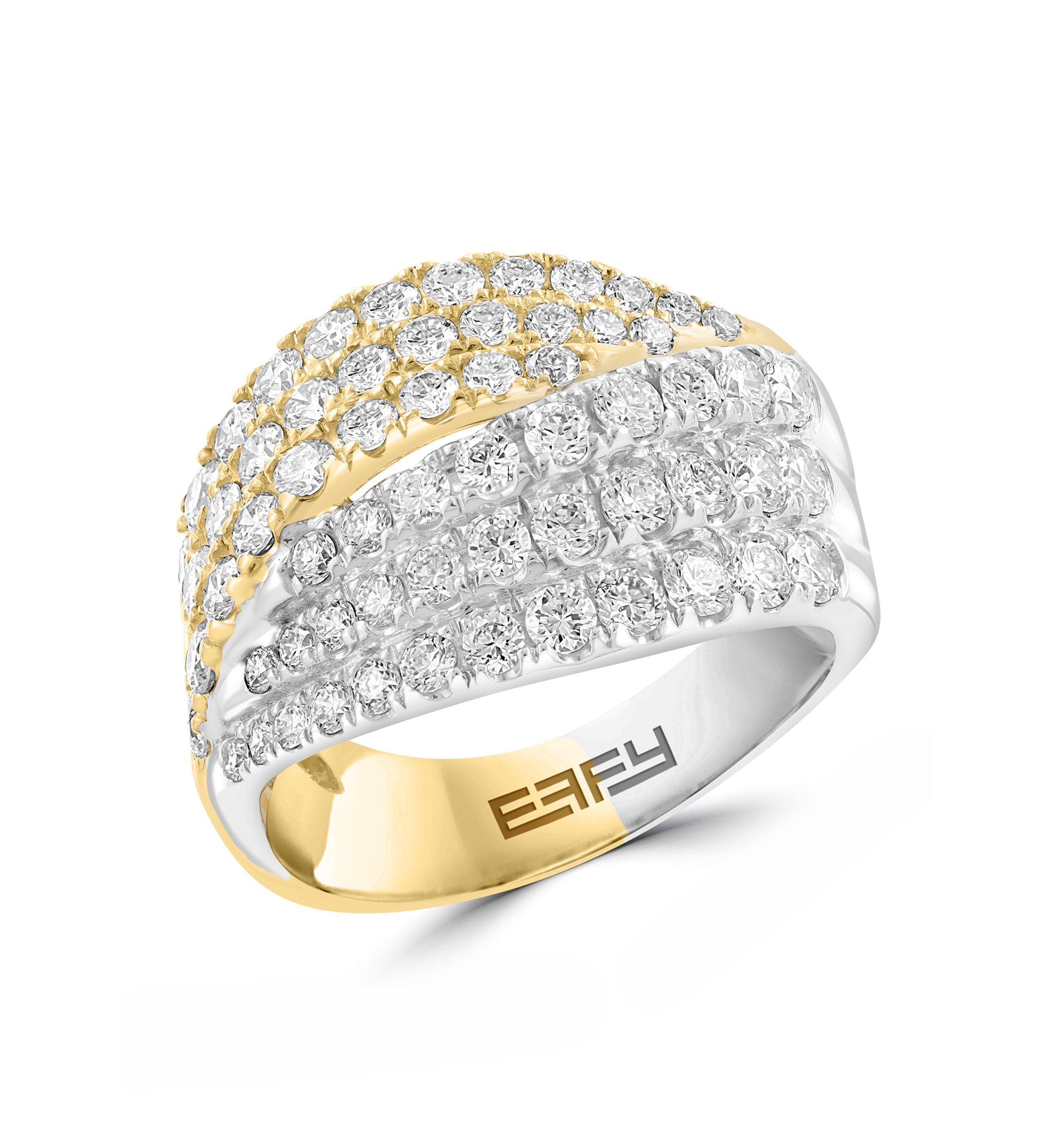 14K White Gold/Yellow Gold Lab Grown Diamond Ring 