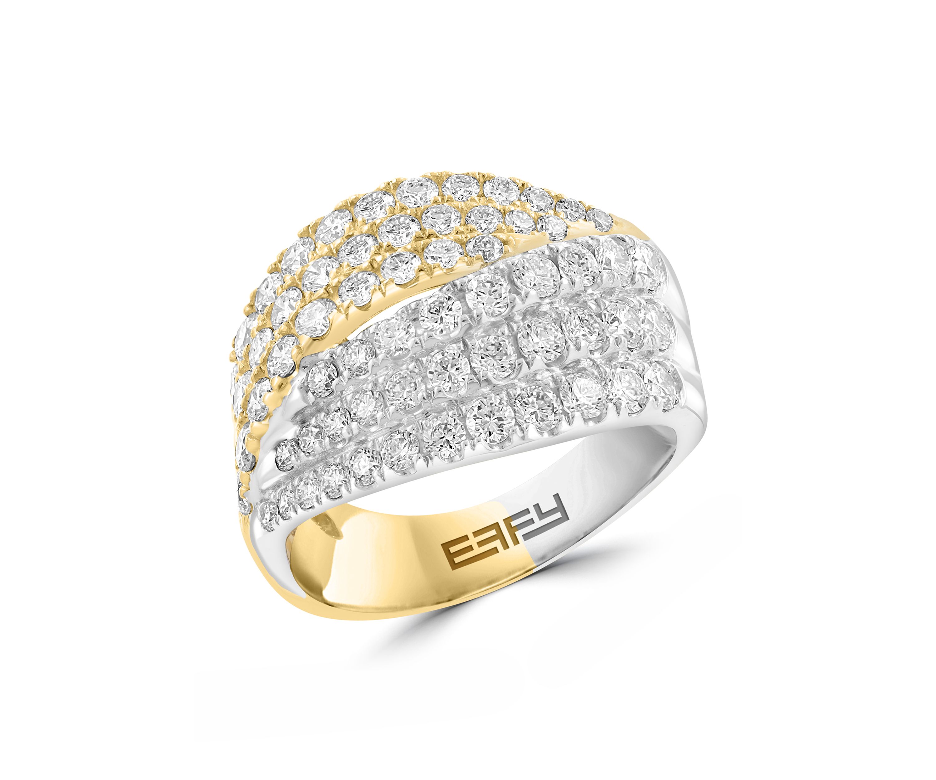 14K White Gold/Yellow Gold Lab Grown Diamond Ring 