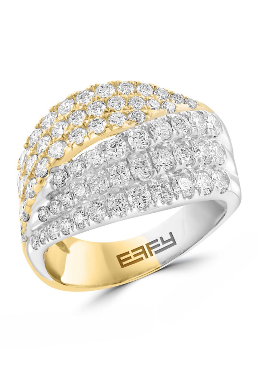 14K White Gold/Yellow Gold Lab Grown Diamond Ring 