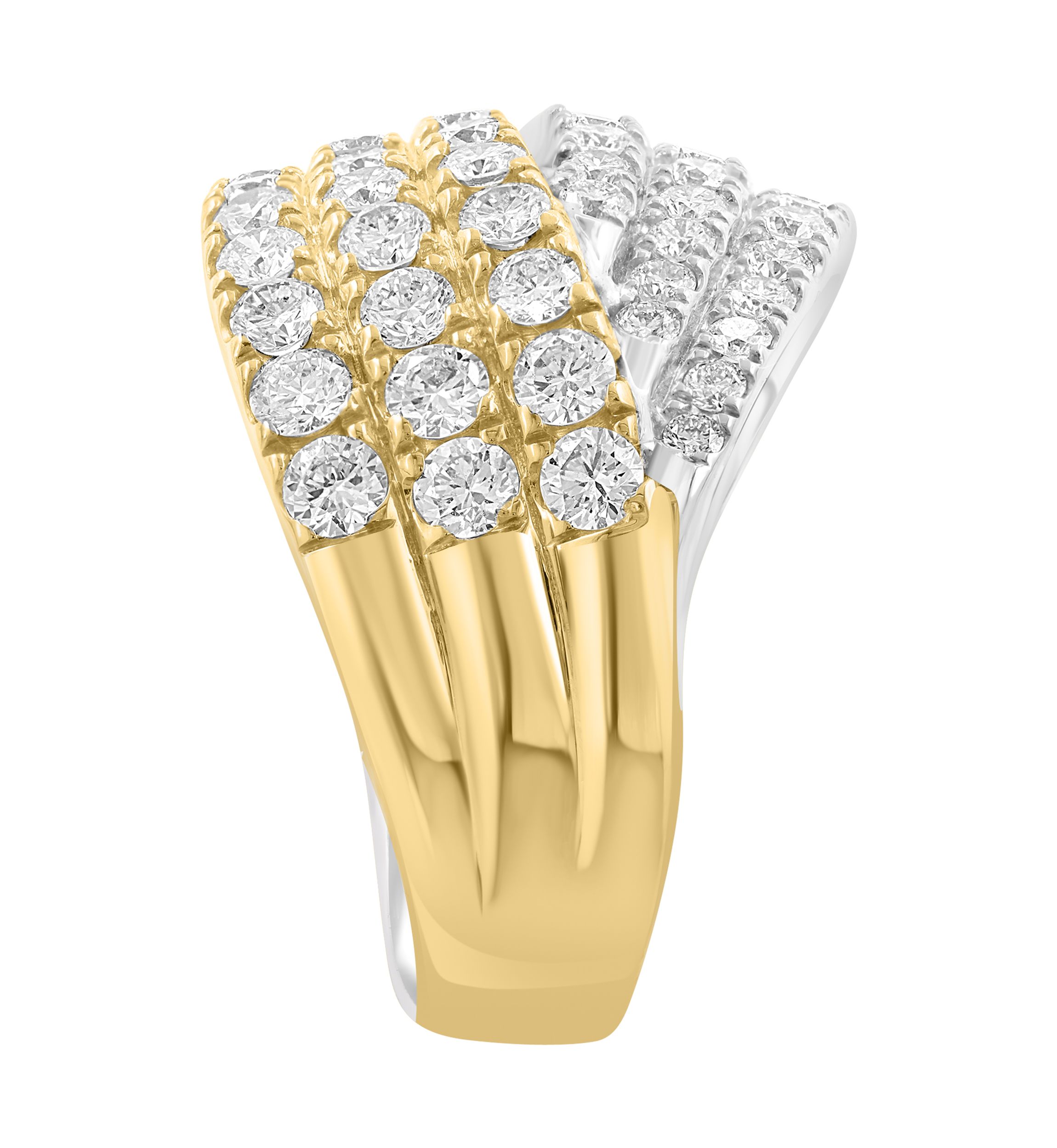 14K White Gold/Yellow Gold Lab Grown Diamond Ring 