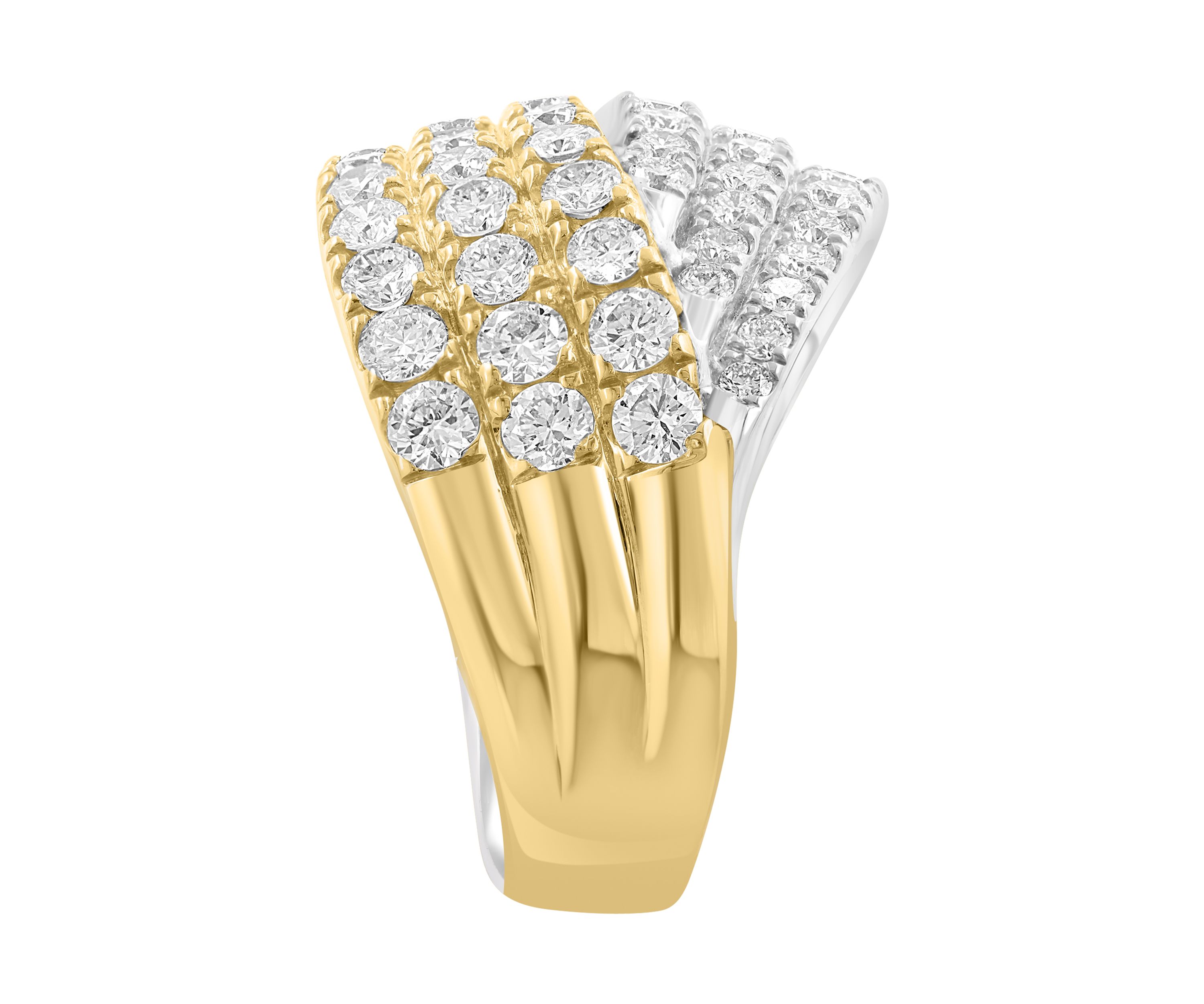 14K White Gold/Yellow Gold Lab Grown Diamond Ring 