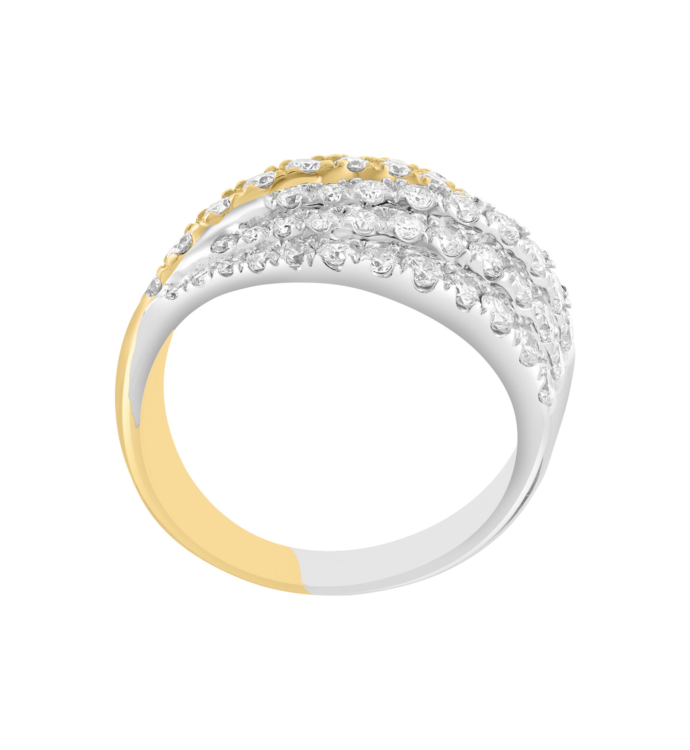 14K White Gold/Yellow Gold Lab Grown Diamond Ring 