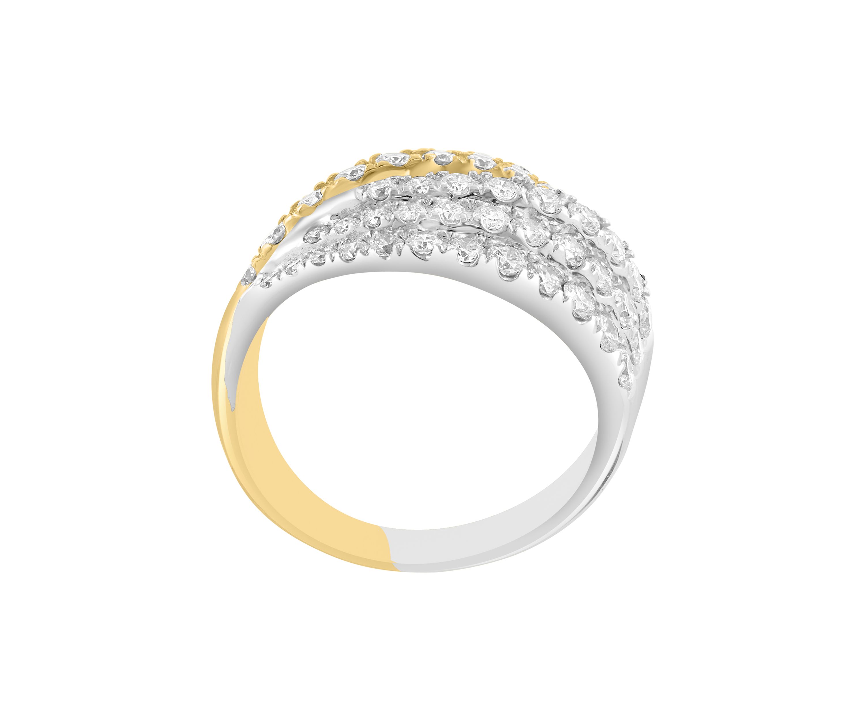 14K White Gold/Yellow Gold Lab Grown Diamond Ring 
