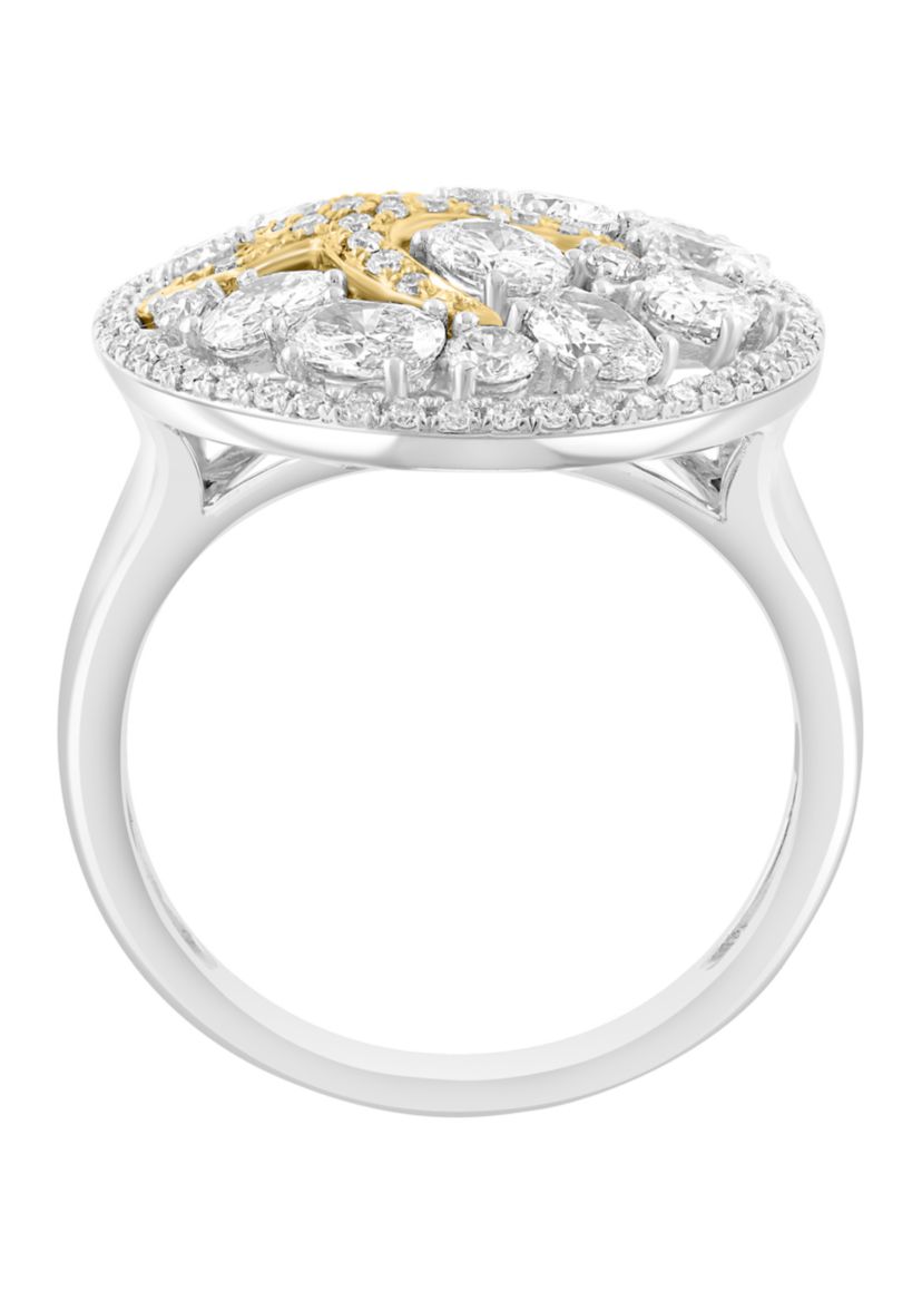  14K White Gold and Yellow Gold Lab Grown Diamond Ring 