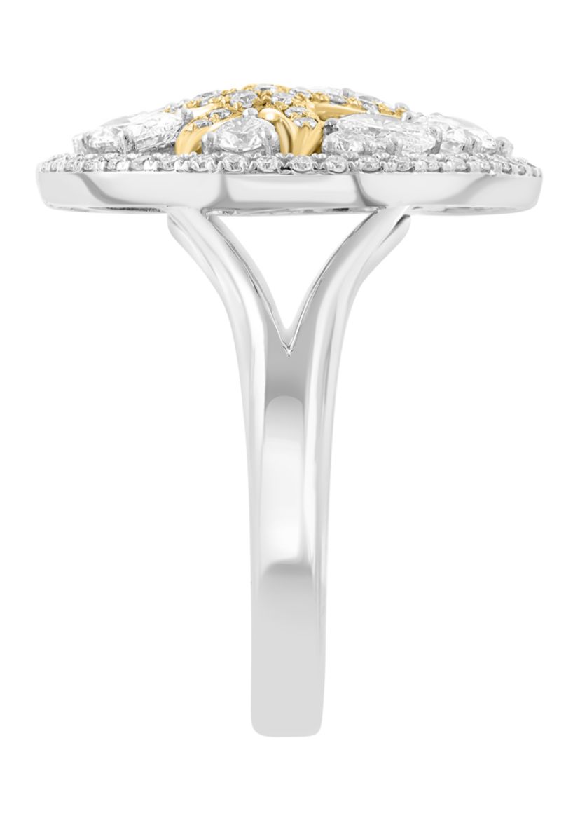  14K White Gold and Yellow Gold Lab Grown Diamond Ring 