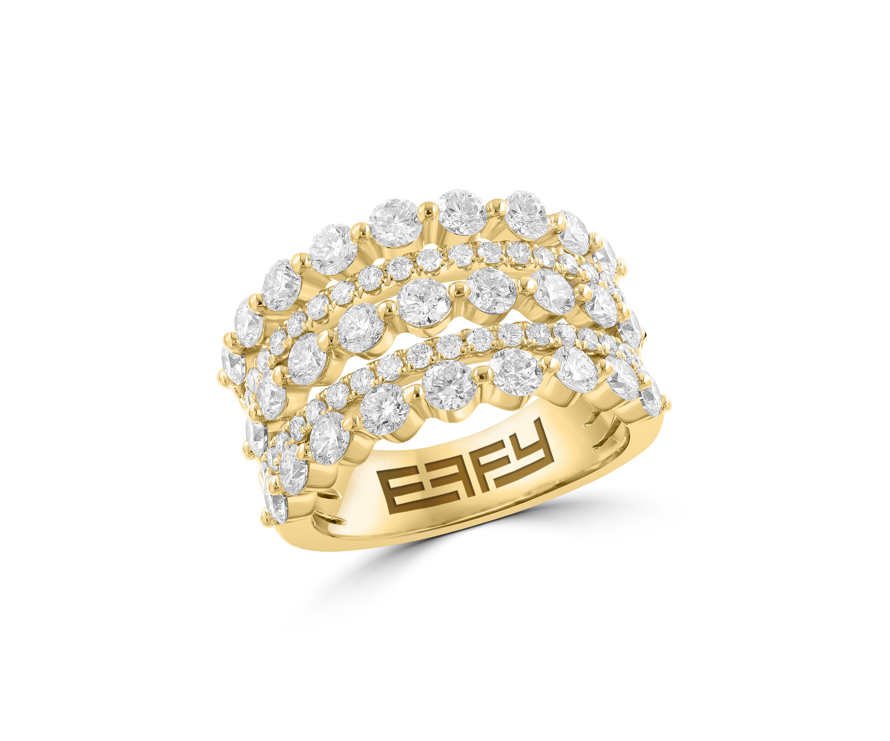 14K Yellow Gold Lab Grown Diamond Ring 