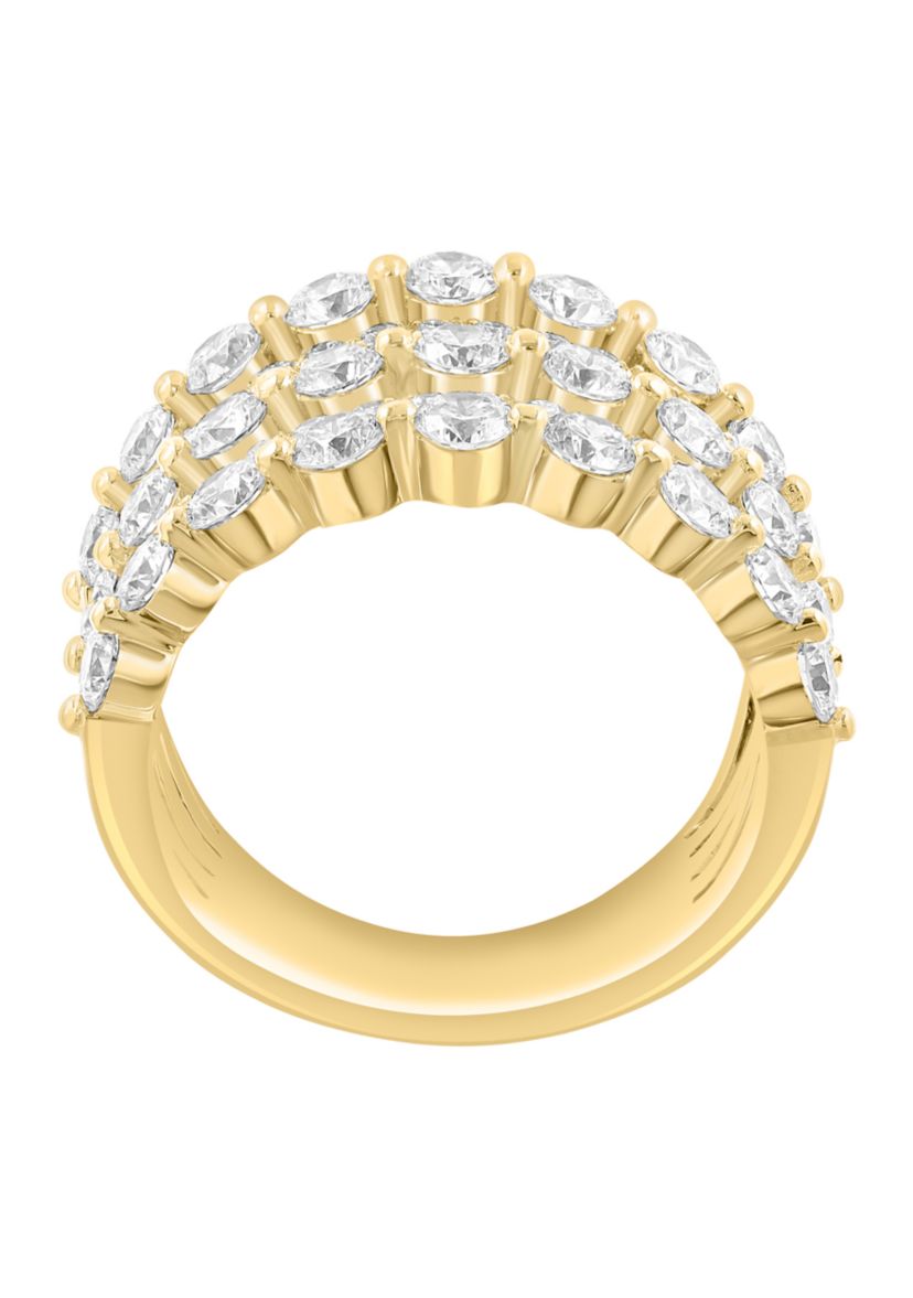 14K Yellow Gold Lab Grown Diamond Ring 