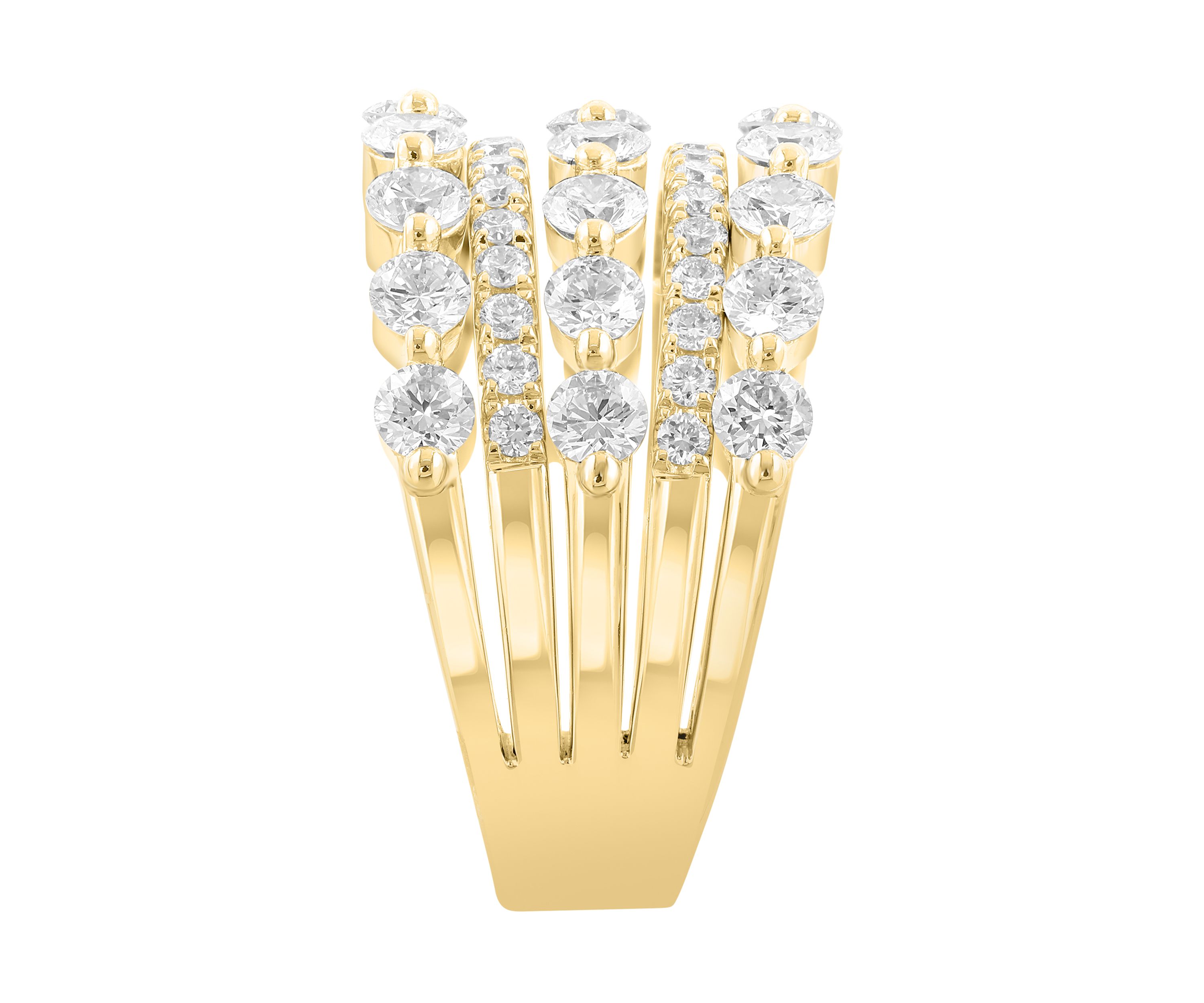 14K Yellow Gold Lab Grown Diamond Ring 