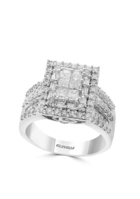 Effy 2.0 Ct. T.w. Diamond Cluster Ring In 14K White Gold, 7 -  0191120059303