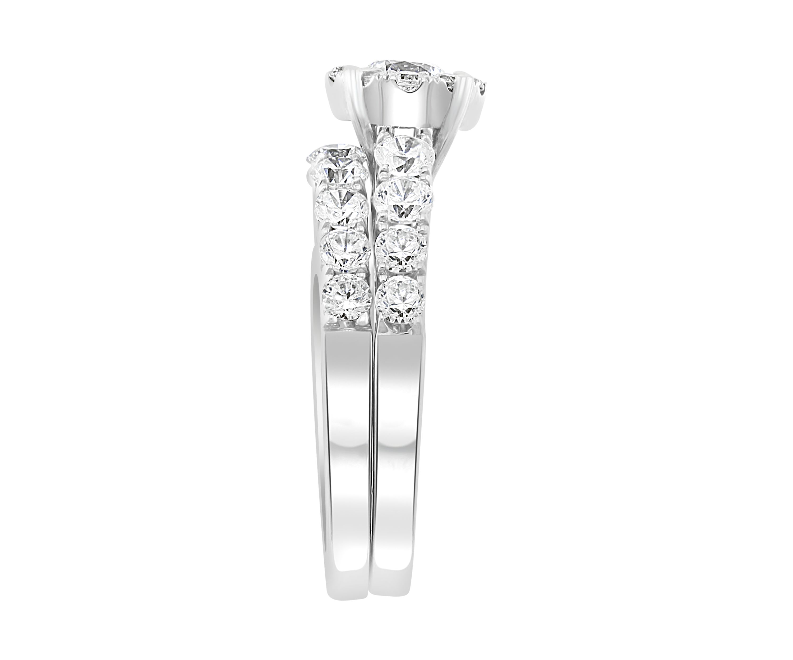 14k White Gold 1.94 ct. t.w.  Diamond Ring Set