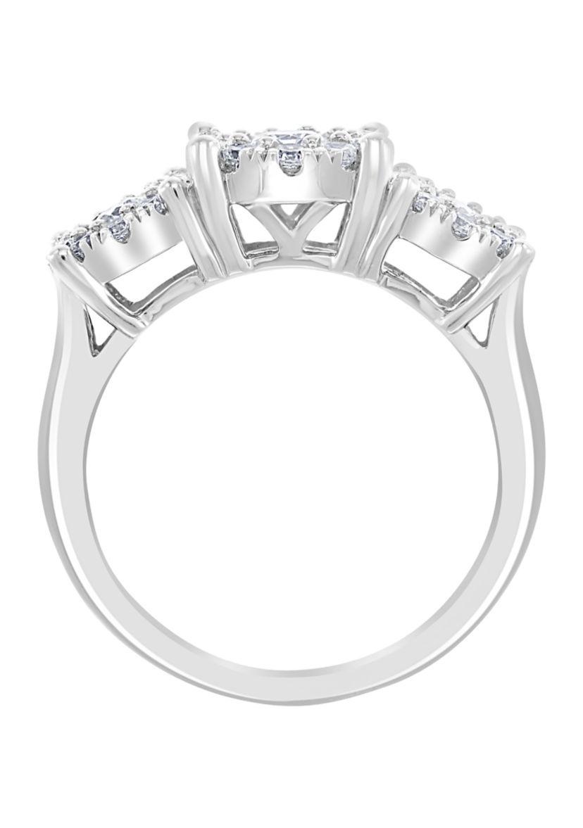 14K White Gold 1 ct. t.w. Diamond Ring