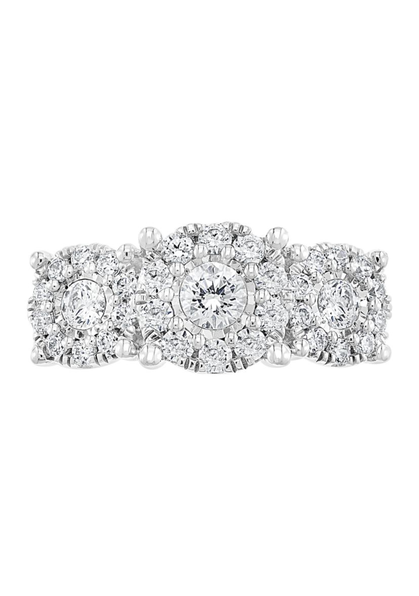 14K White Gold 1 ct. t.w. Diamond Ring