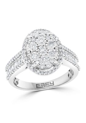 Effy 14K White Gold 1 Ct. T.w. Miracle Set Diamond Ring