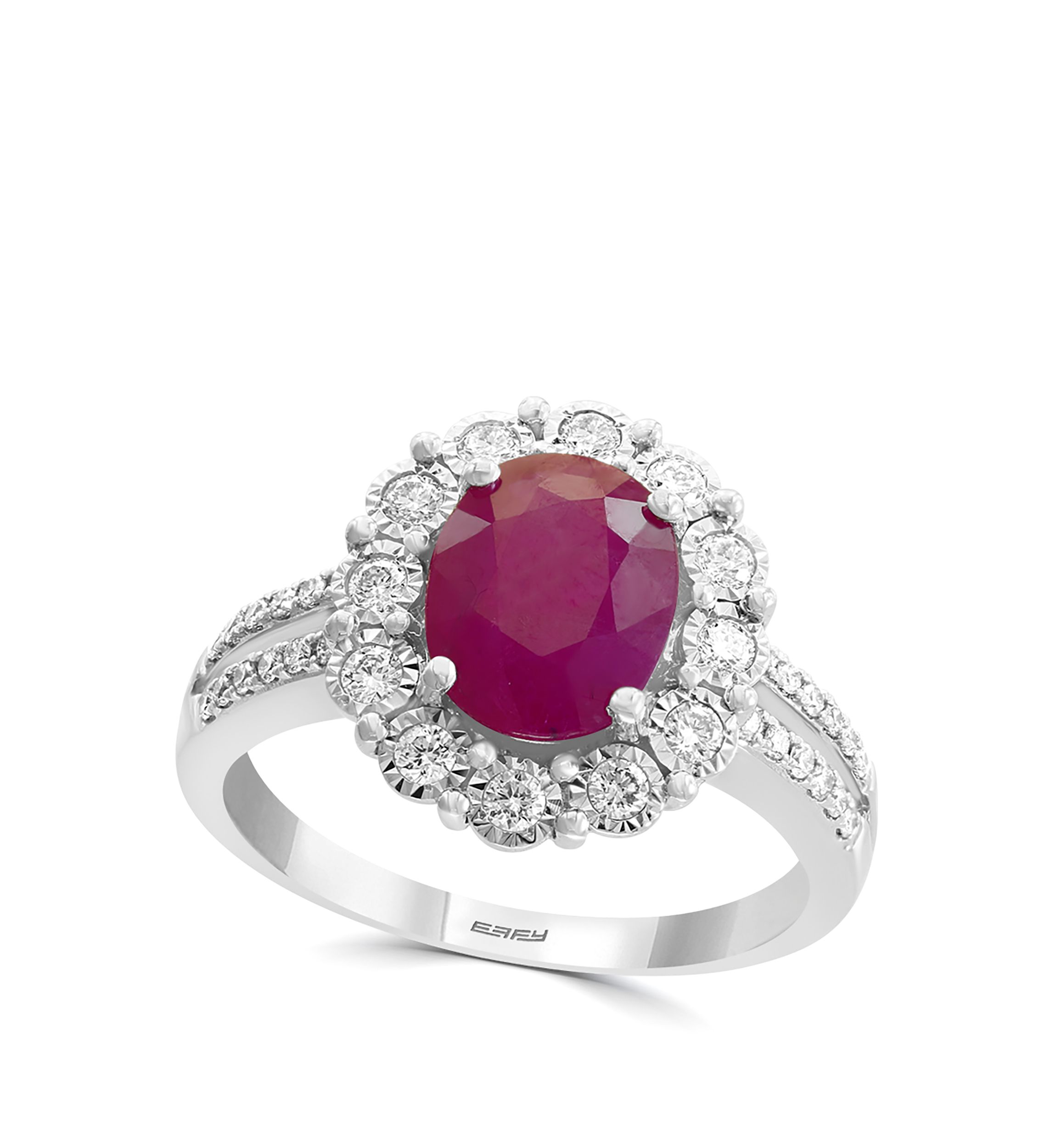 1.9 ct. t.w. Ruby And 1/3 ct. t.w. Diamond Ring in 14k White Gold