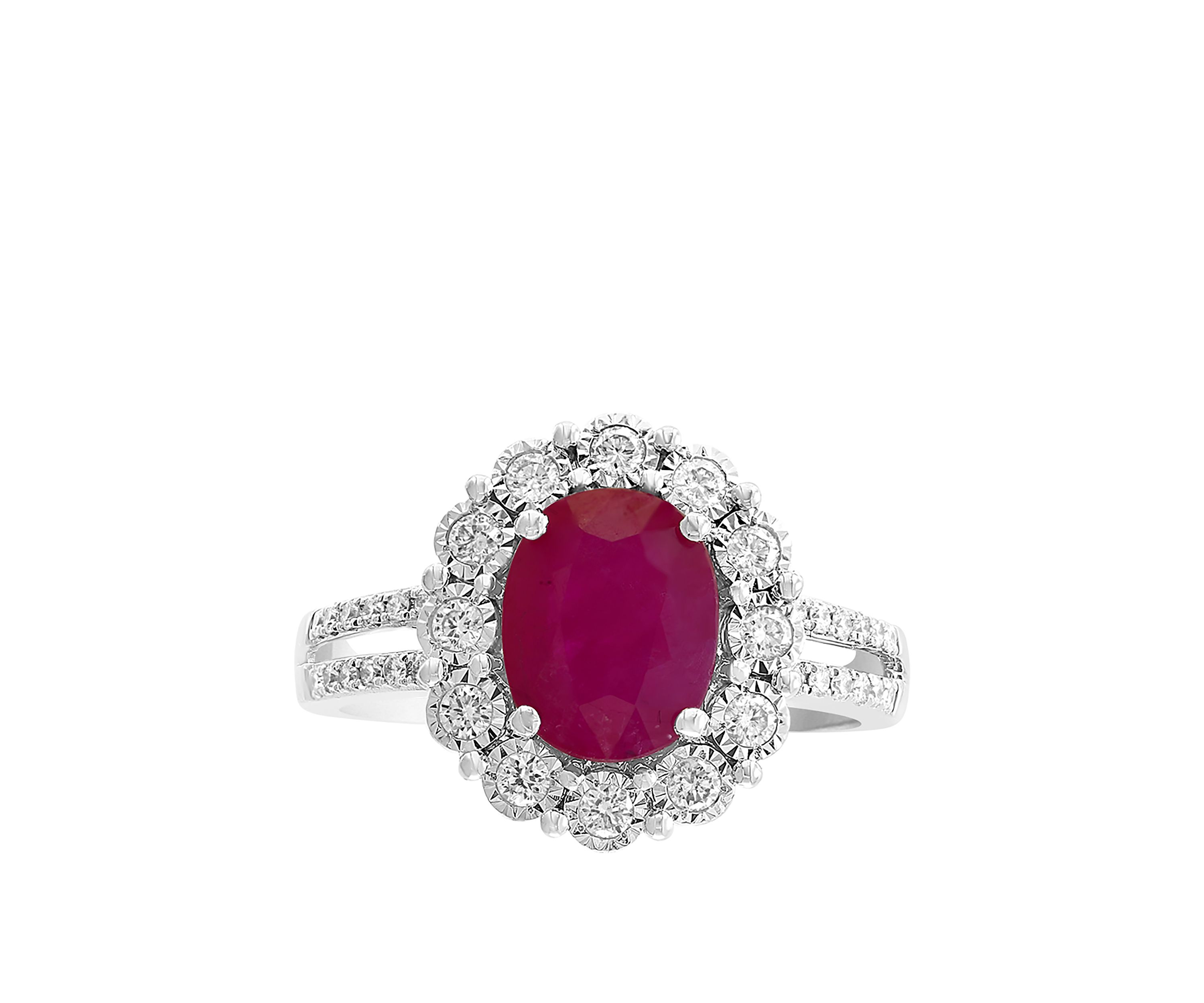 1.9 ct. t.w. Ruby And 1/3 ct. t.w. Diamond Ring in 14k White Gold
