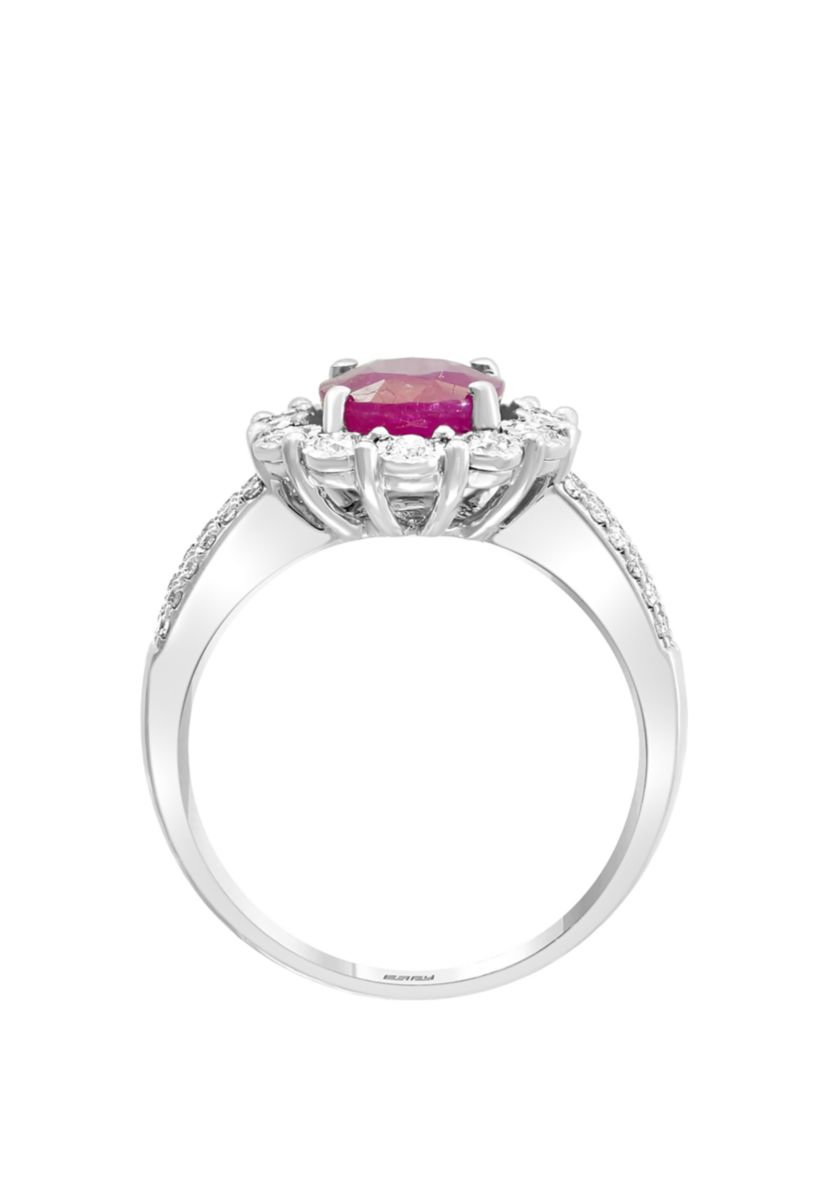 1.9 ct. t.w. Ruby And 1/3 ct. t.w. Diamond Ring in 14k White Gold