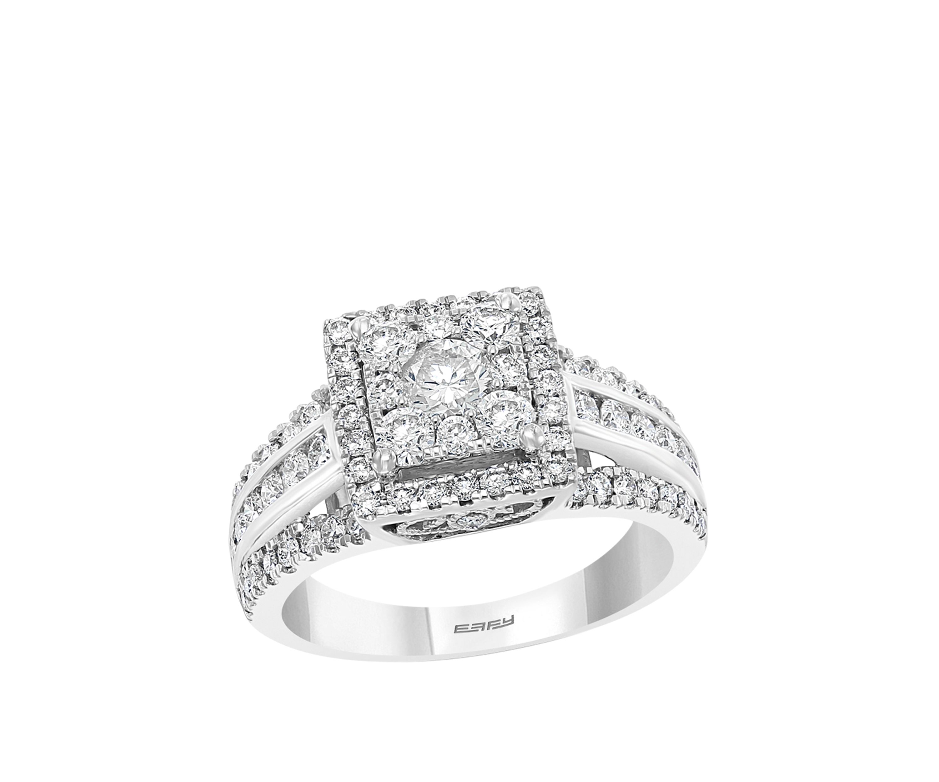  1.44 ct. t.w. Diamond Cluster Ring in 14K White Gold
