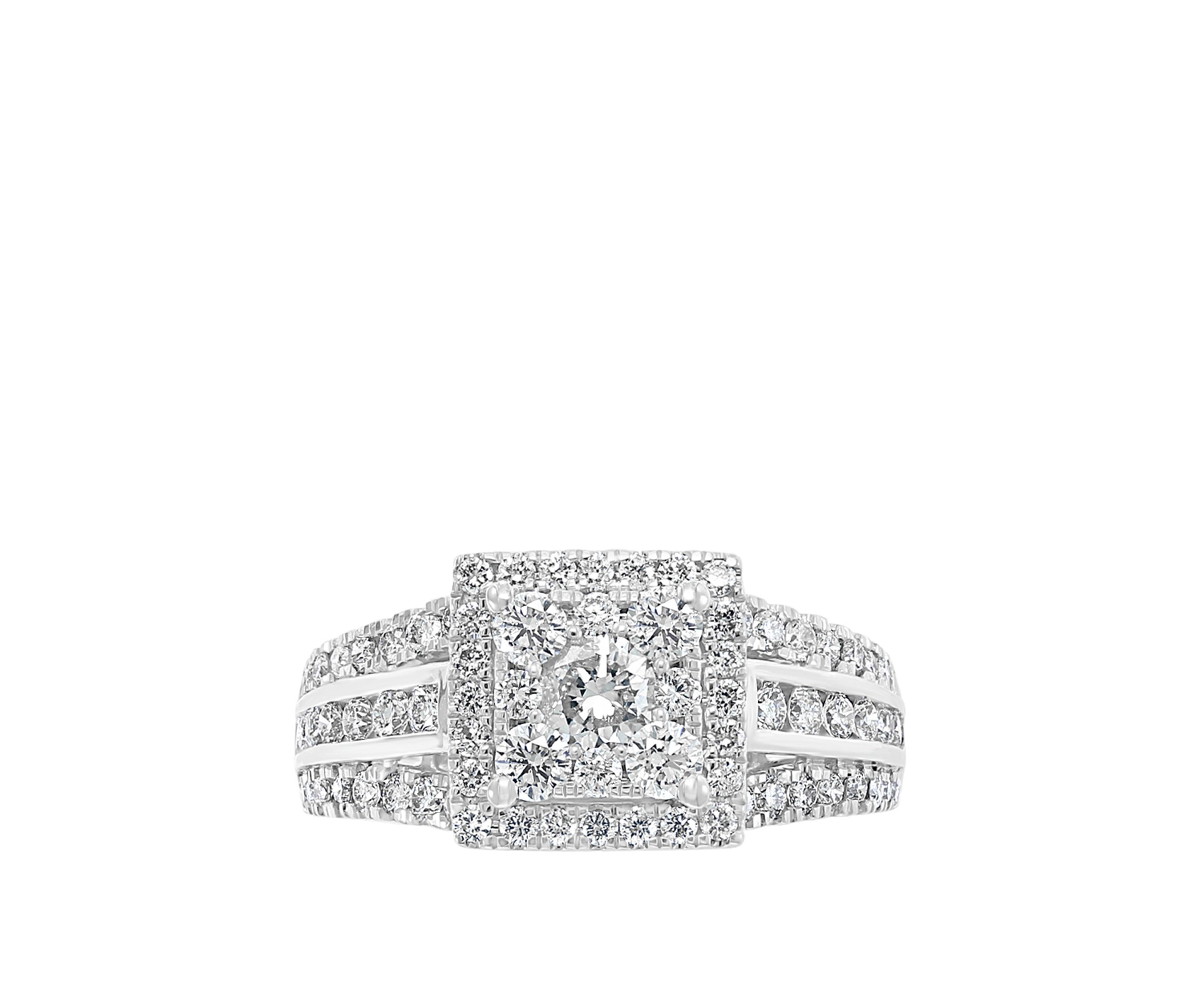  1.44 ct. t.w. Diamond Cluster Ring in 14K White Gold