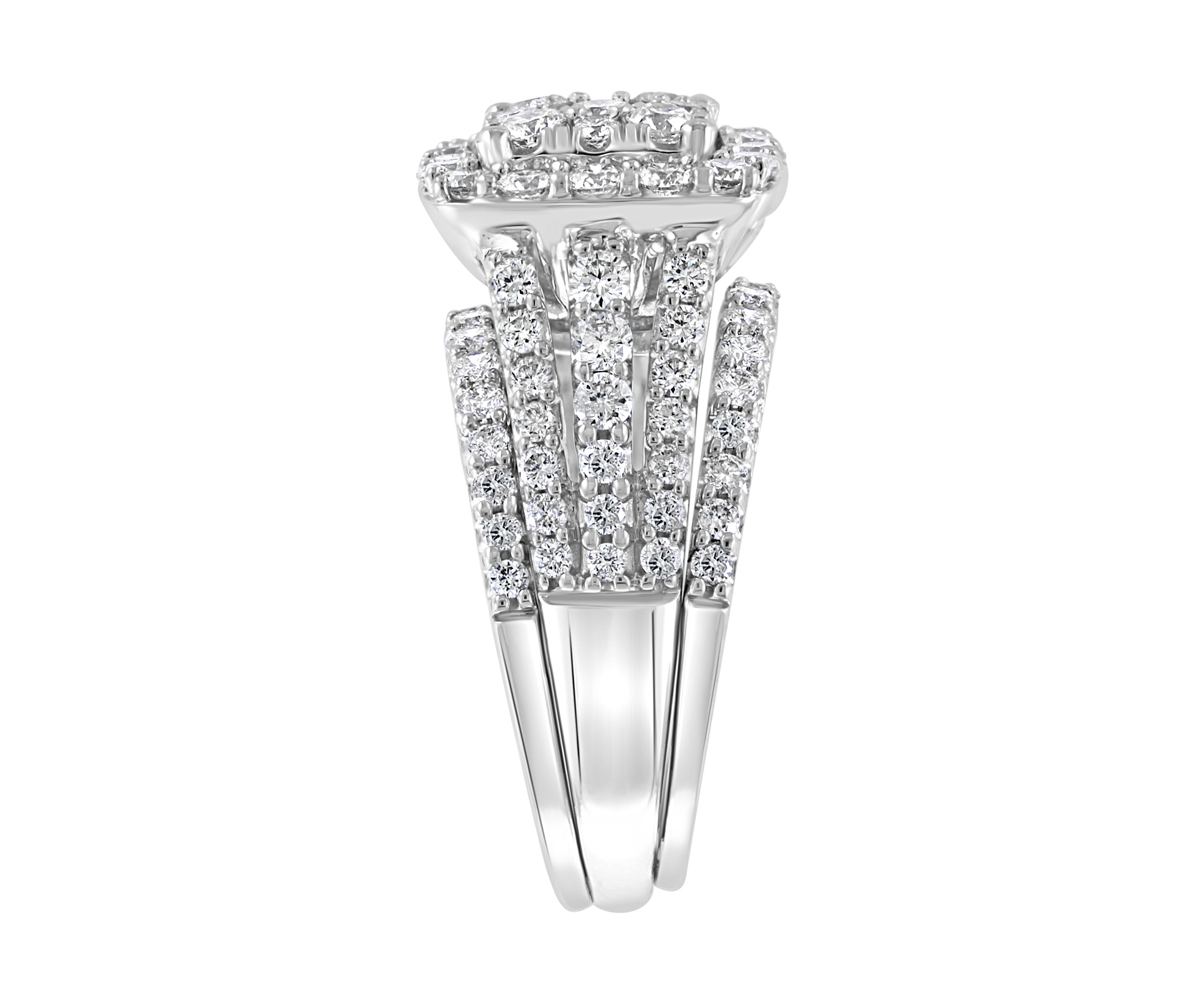 1.94 ct. t.w. Diamond Ring and Band Set in 14K White Gold 