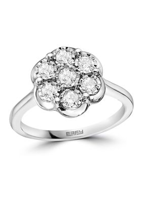 Effy Sterling Silver 1/2 Ct. T.w. Diamond Miracle Set Ring