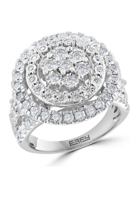 Effy 14K White Gold 1.95 Ct. T.w. Miracle Set Diamond Ring
