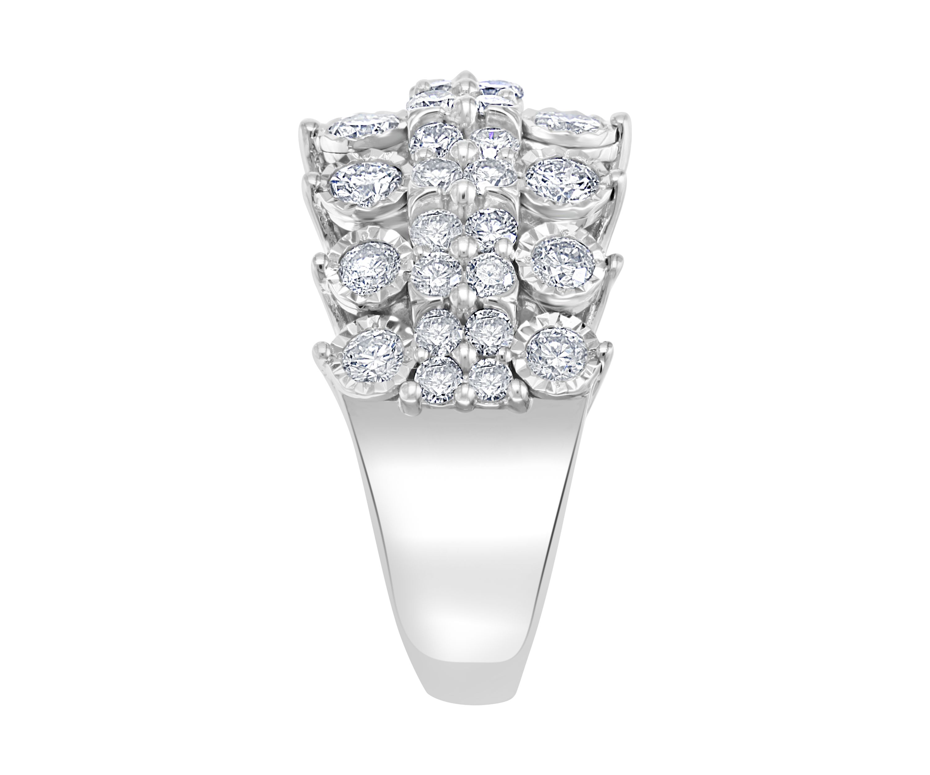 2.46 ct. t.w. Diamond Cluster Ring in Sterling Silver