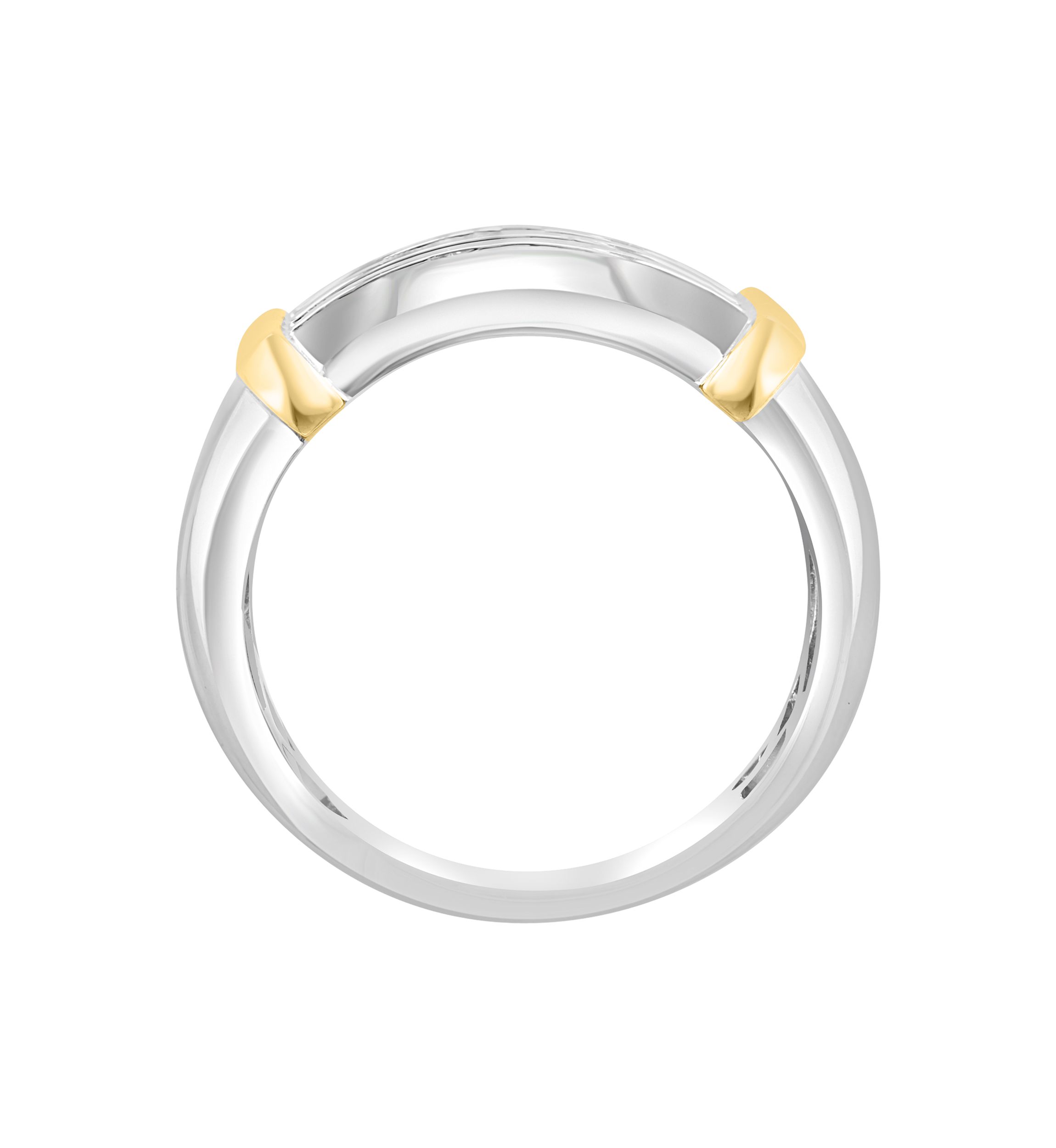 Mens 1/4 ct. t.w. Diamond Miracle Set Ring in Sterling Silver with 14K Gold Plating