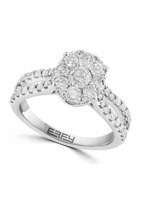 Effy 1.46 Ct. T.w. Diamond Bridal Ring In 14K White Gold