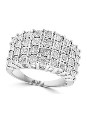 Effy 1 Ct. T.w. Diamond Statement Ring In Sterling Silver