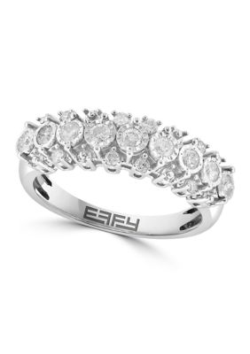 Effy 1/2 Ct. T.w. Diamond Miracle Set Ring In Sterling Silver