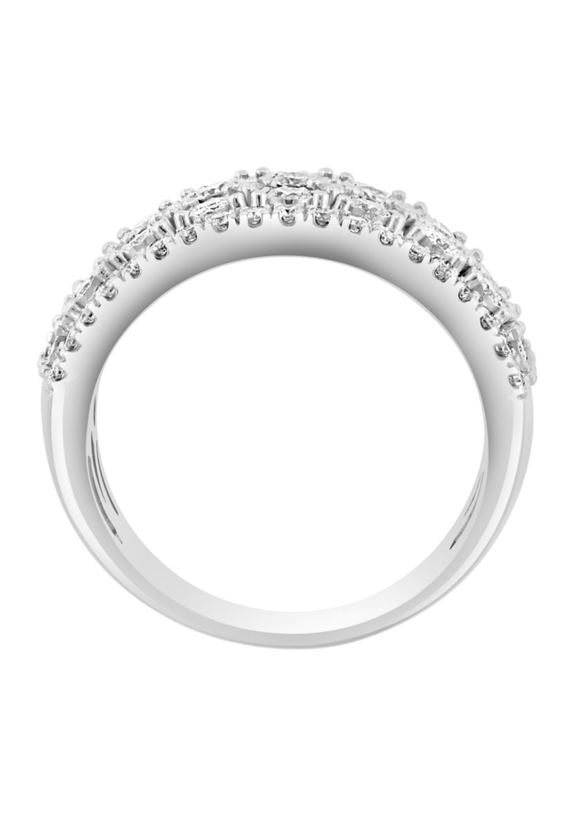 14K White Gold Diamond Ring