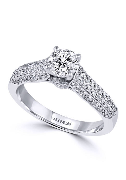 Effy® 14K White Gold Diamond Ring with 3/5