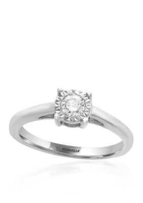 Effy 0.25 Ct. T.w. Diamond Solitaire Ring In Sterling Silver, 7 -  0191120041919