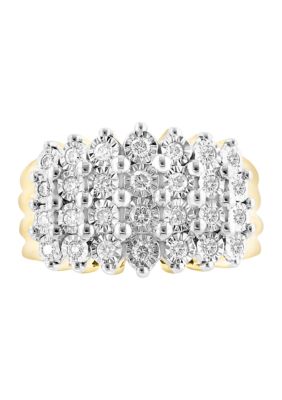 Effy 1/2 Ct. T.w. Diamond Ring In Gold Over Sterling Silver