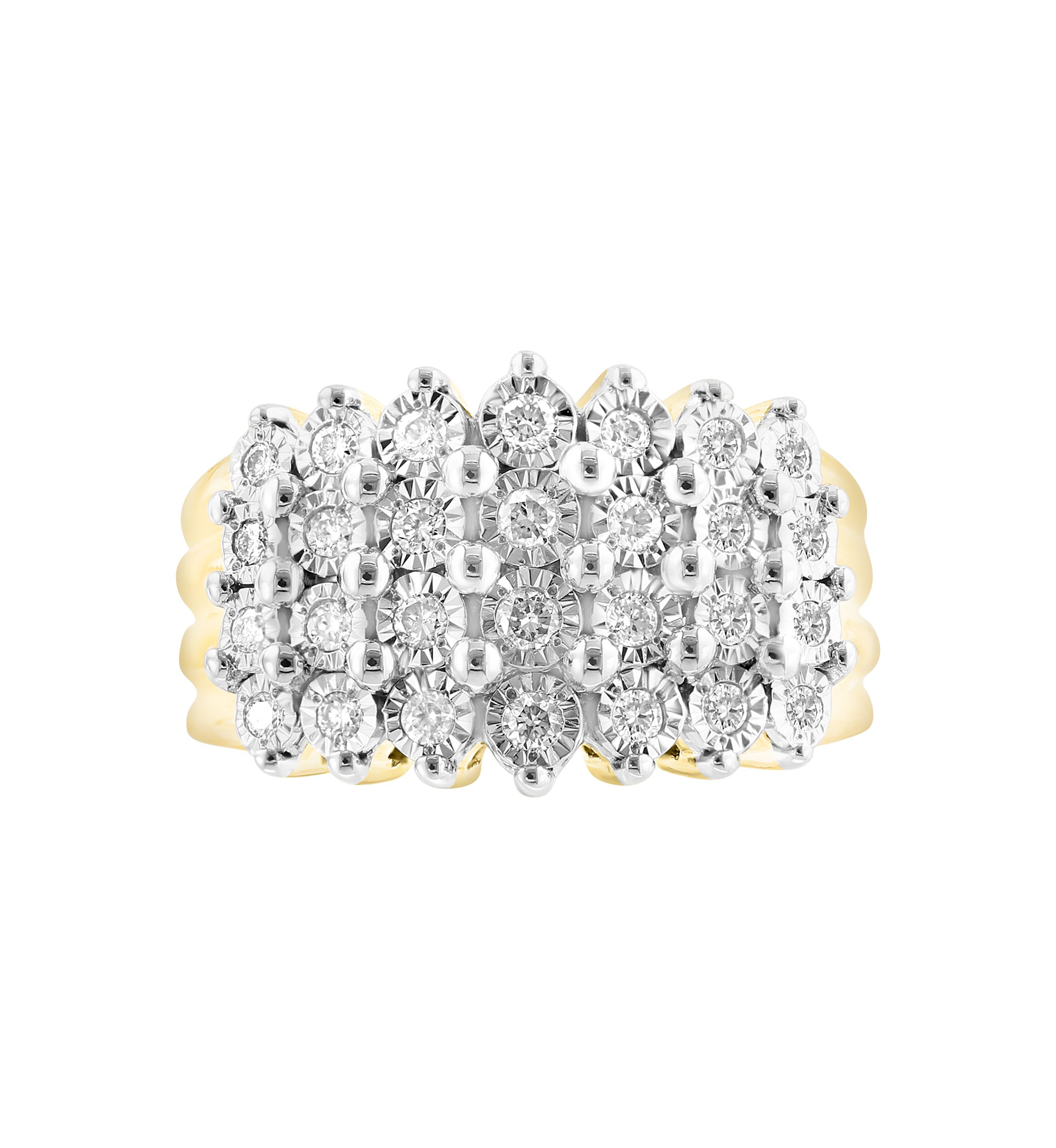 1/2 ct. t.w. Diamond Ring in Gold Over Sterling Silver 