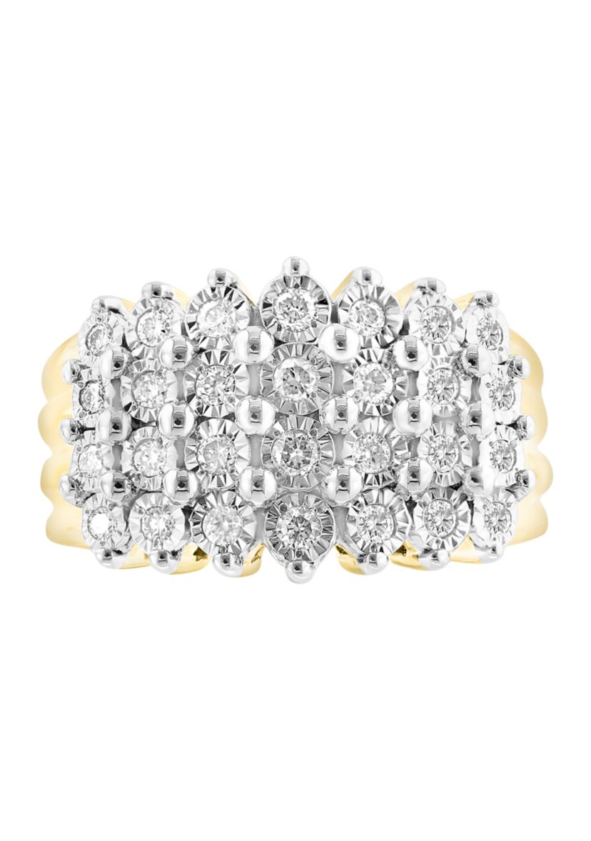 1/2 ct. t.w. Diamond Ring in Gold Over Sterling Silver 