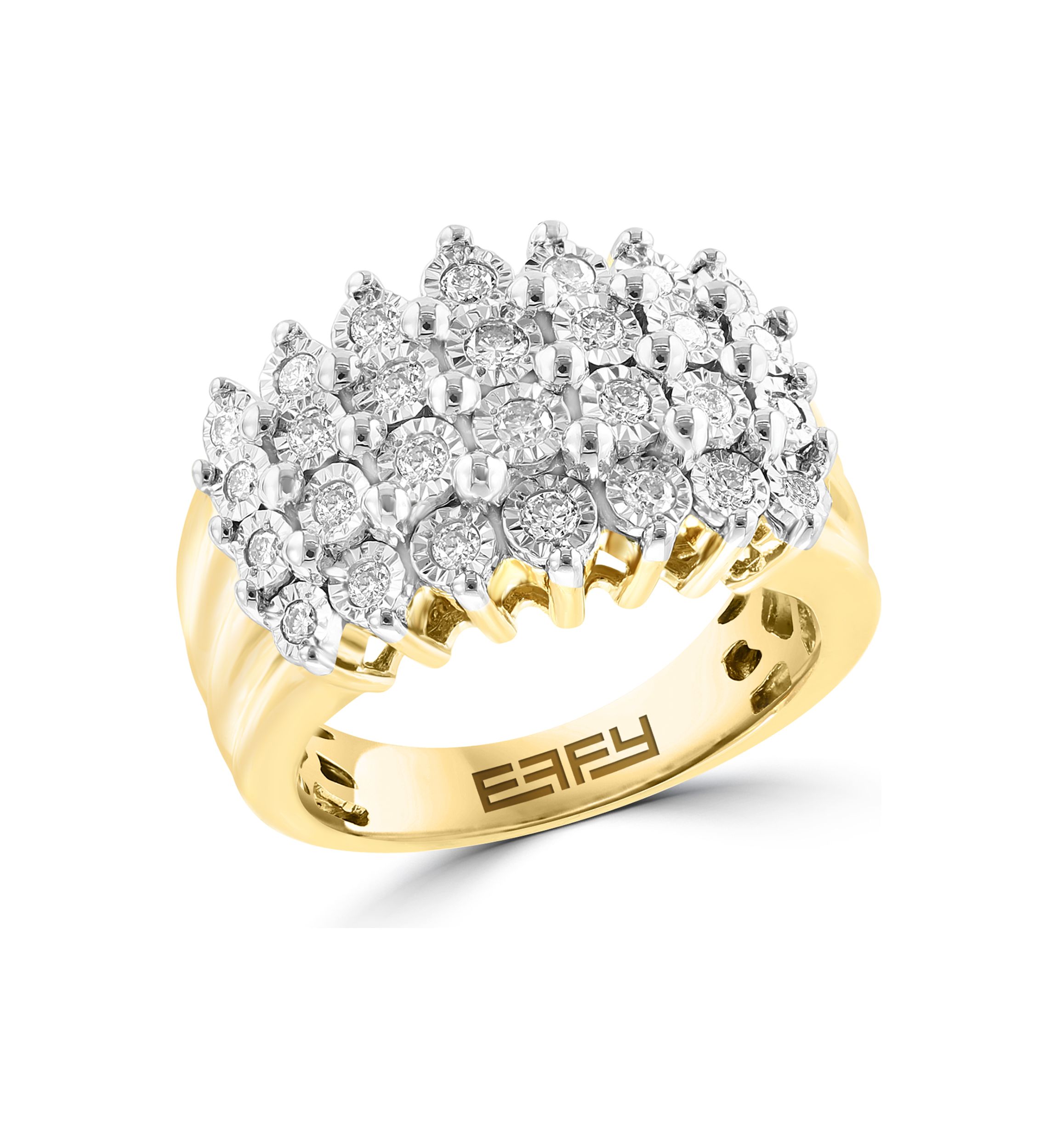 1/2 ct. t.w. Diamond Ring in Gold Over Sterling Silver 