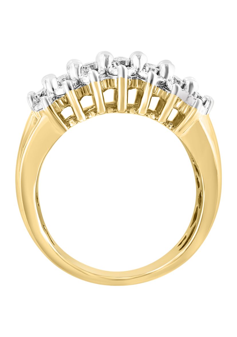 1/2 ct. t.w. Diamond Ring in Gold Over Sterling Silver 