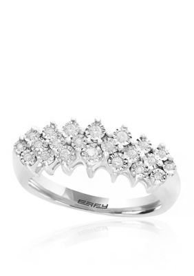 Effy 0.20-Ct. T.w. Diamond Band Ring In Sterling Silver