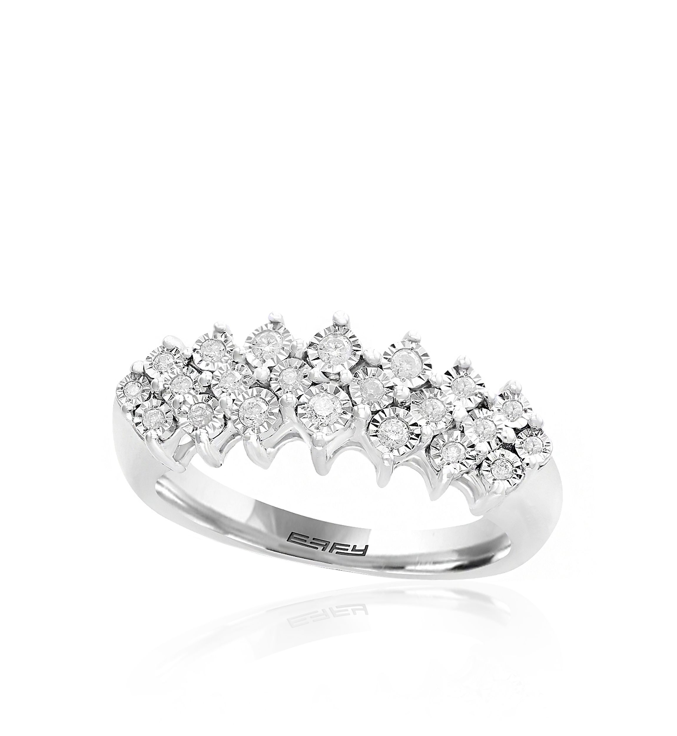 Diamond Ring in Sterling Silver
