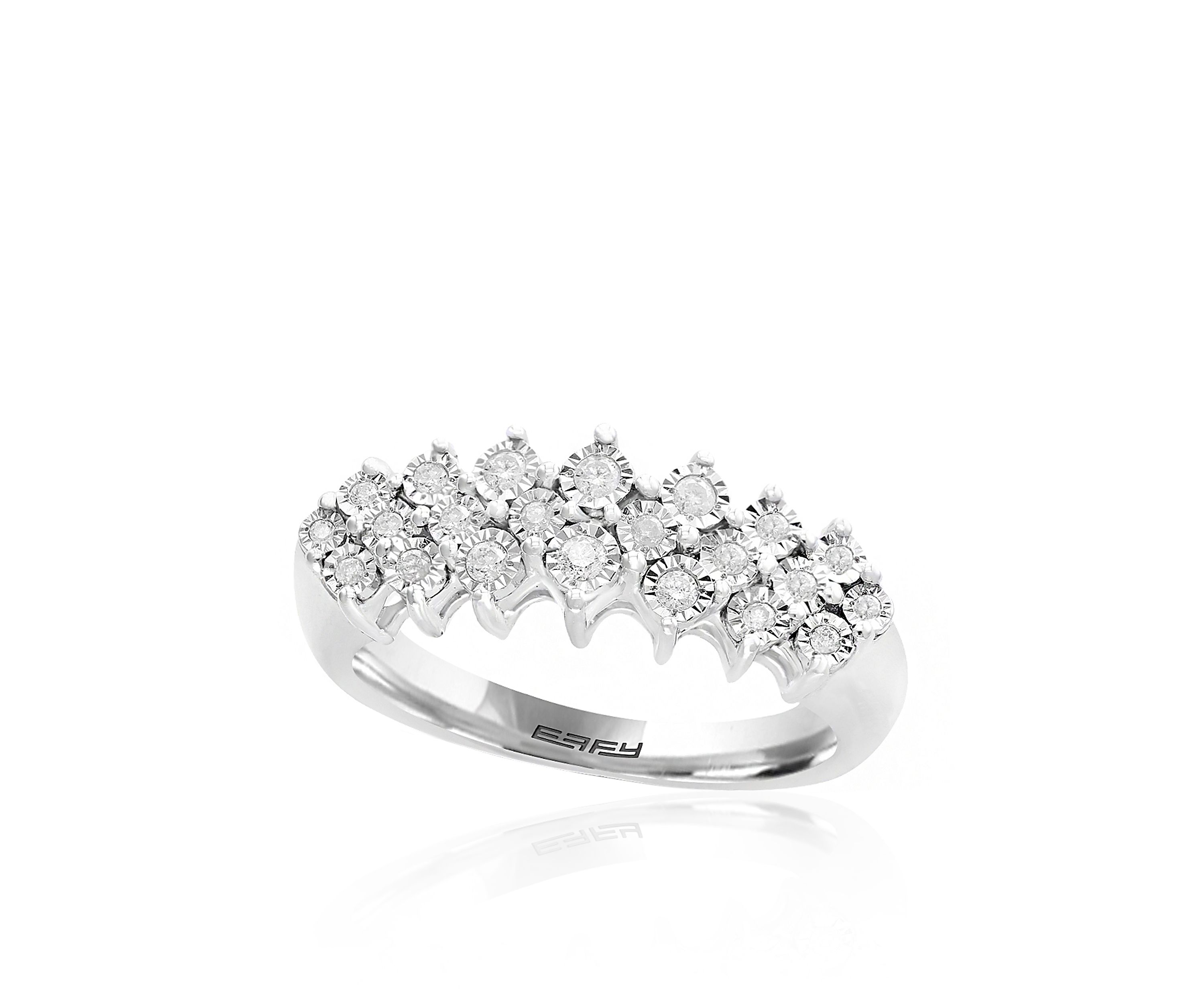 Diamond Ring in Sterling Silver