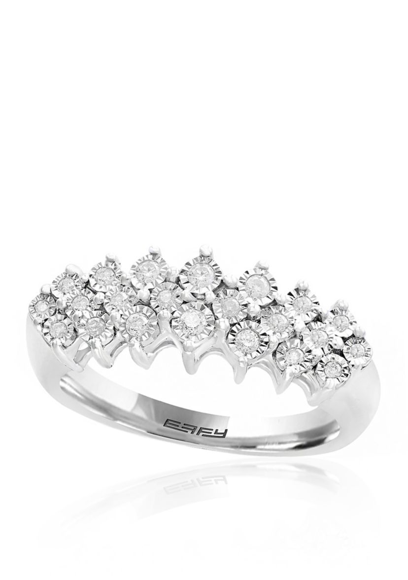 Diamond Ring in Sterling Silver