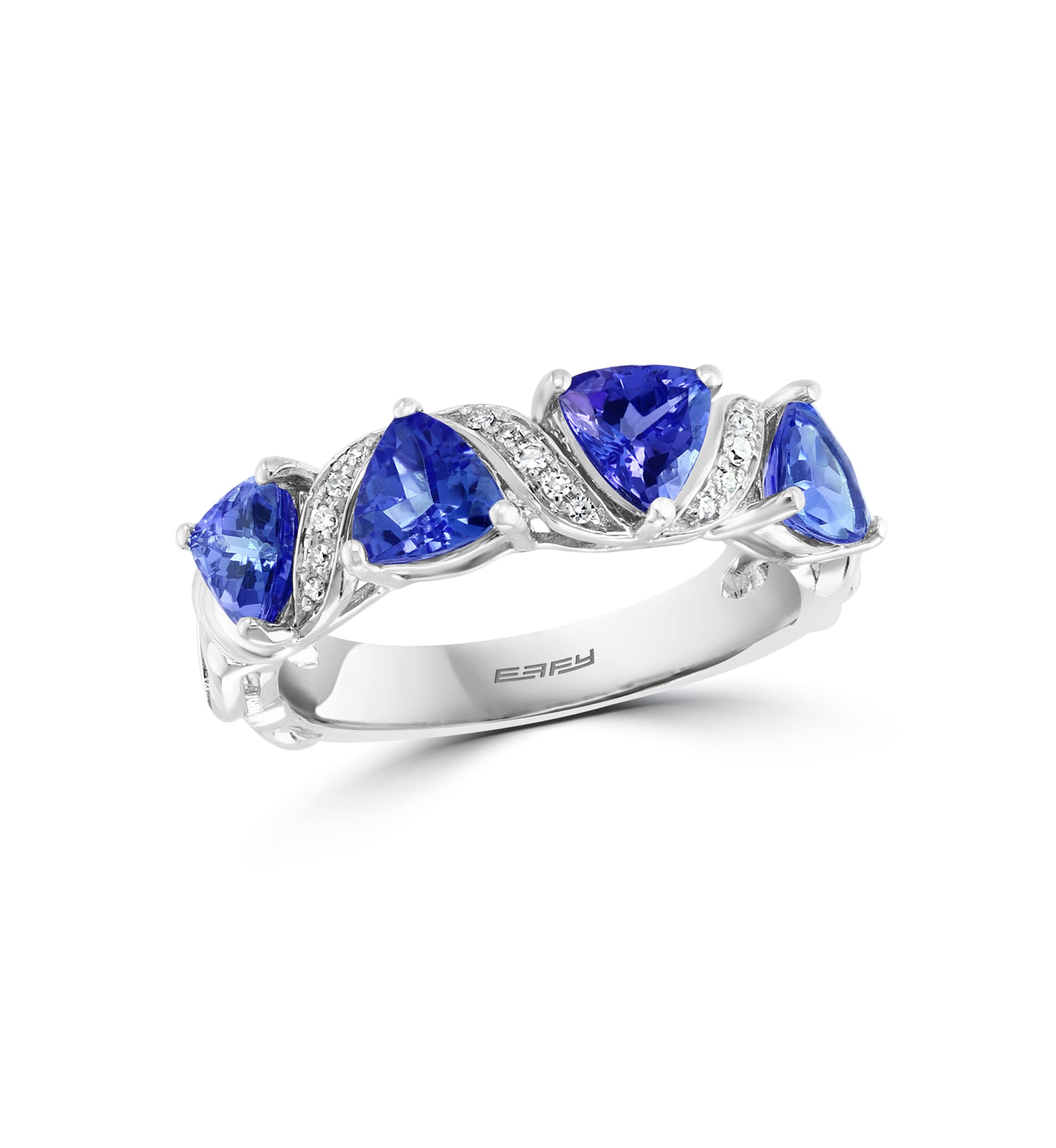 1/10 ct. t.w. Diamond and 1.52 ct. t.w. Tanzanite Ring in 14K White Gold 