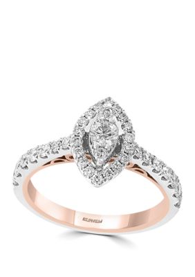 Effy 3/4 Ct. T.w. Diamond Infinite Love Engagement Ring In 14K White & Rose Gold