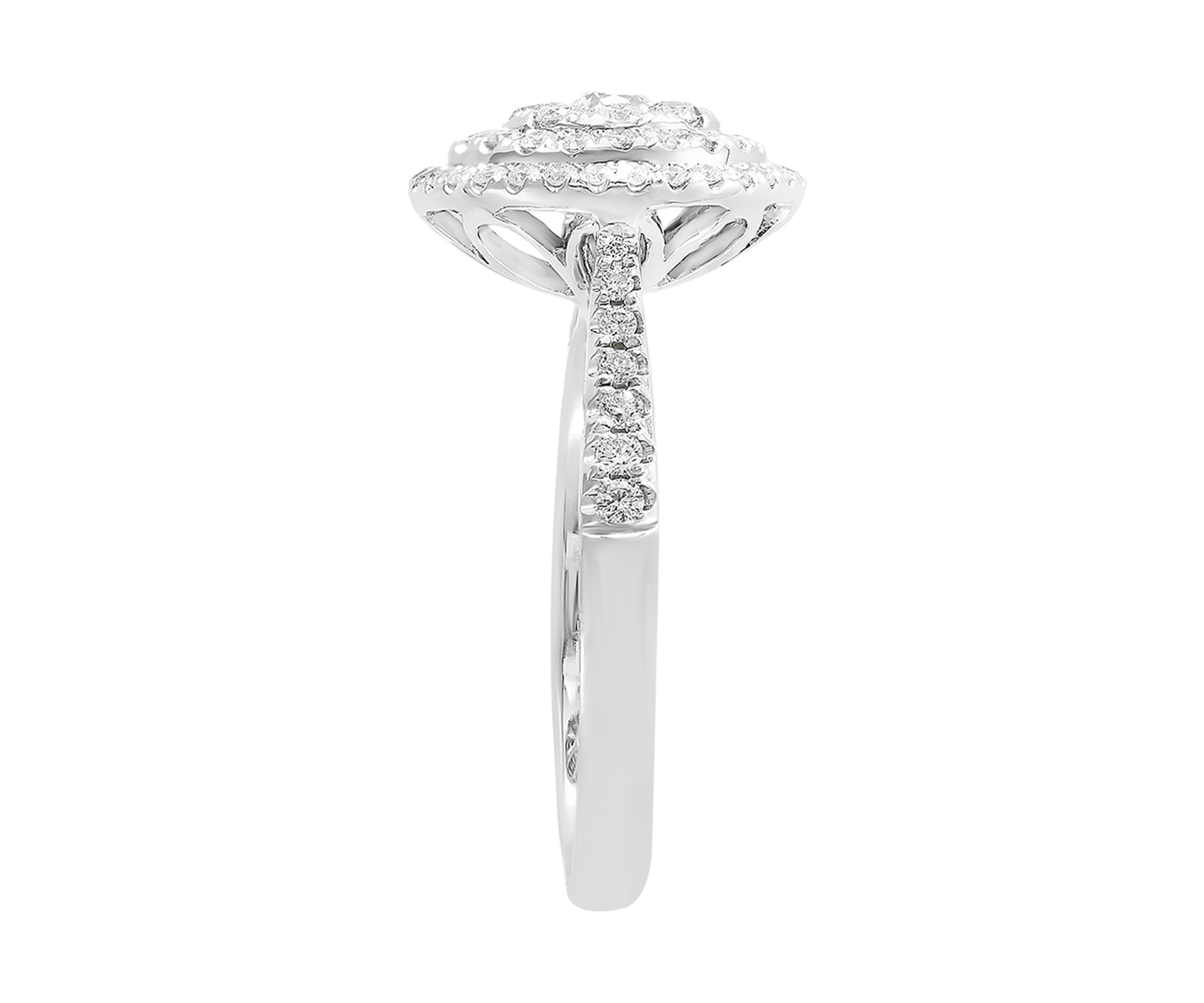 5/8 ct. t.w. Cluster Diamond Ring in 14K White Gold