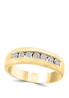 Effy Men's 1/2 ct. t.w. Diamond Band in 14k Yellow Gold, 10 -  0191120242859